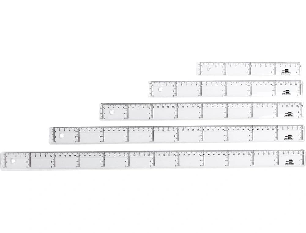 Regla liderpapel plastico cristal 40 cm