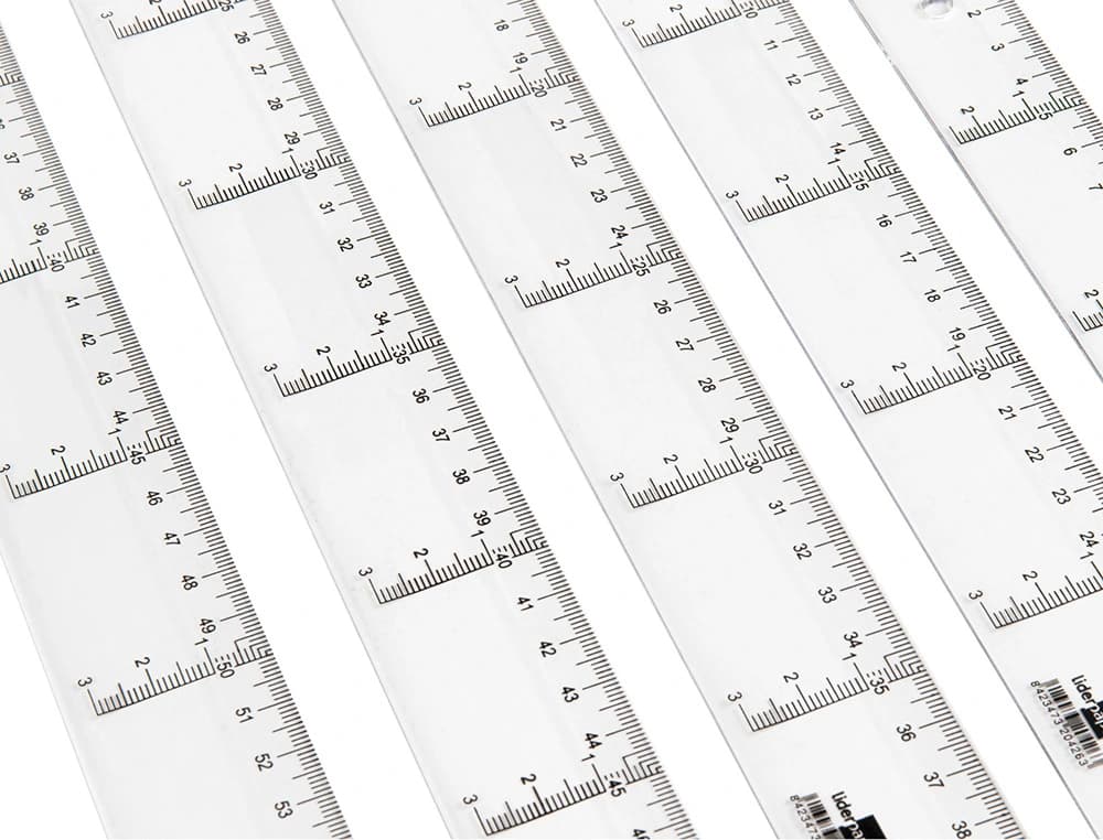 Regla liderpapel plastico cristal 40 cm