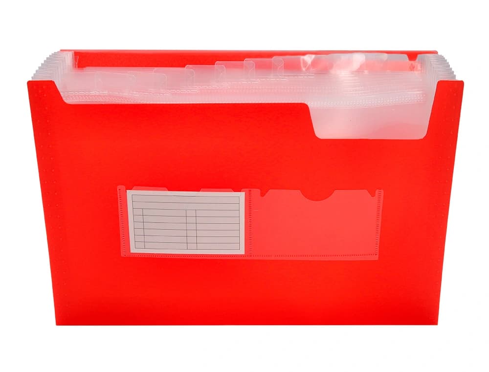 Carpeta liderpapel clasificador fuelle 32110 polipropileno din a4 transparente 13 departamentos