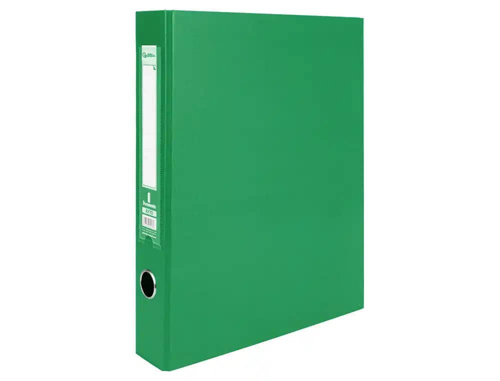Módulo Liderpapel de 3 archivadores tamaño folio con 2 anillas mixtas de 40 mm – Verde