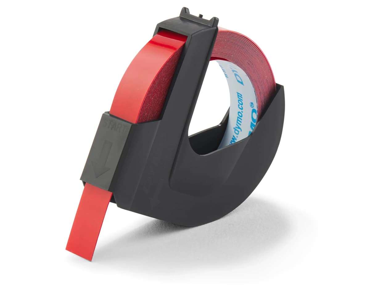 Cinta dymo 3d 9mm x 3 m roja tradicional