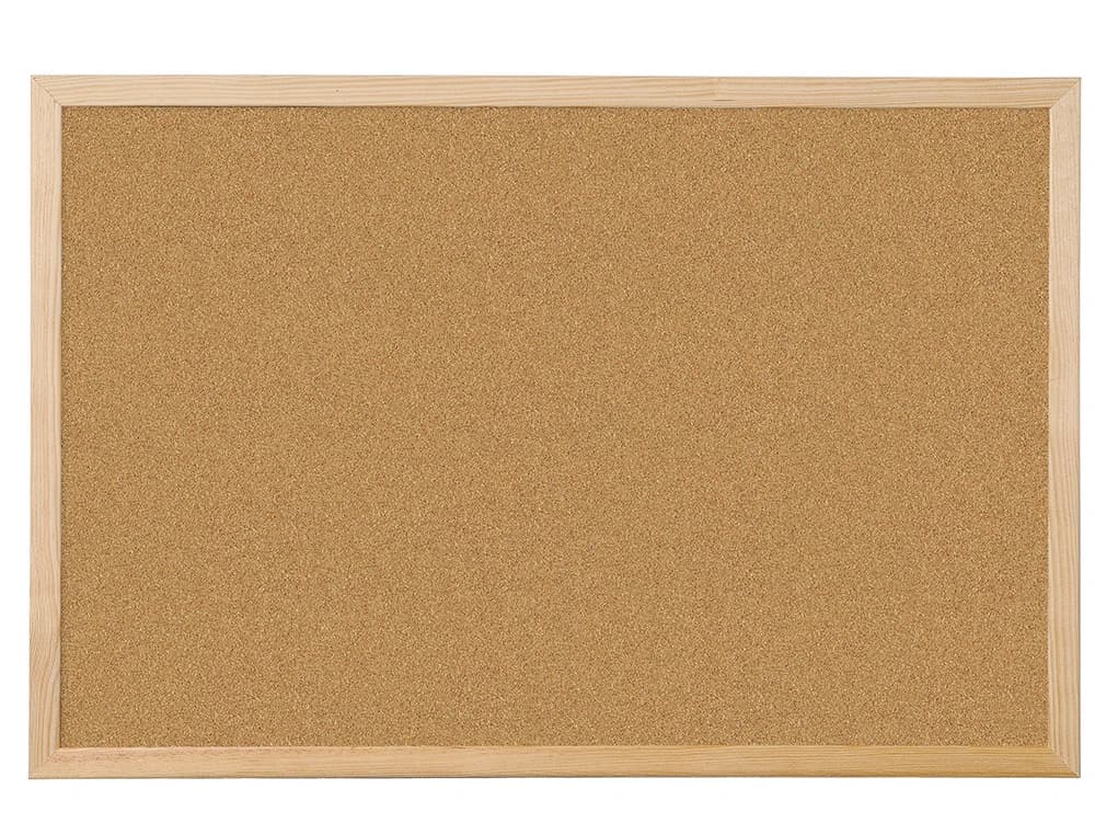 Pizarra corcho q-connect 40x30 cm marco de madera