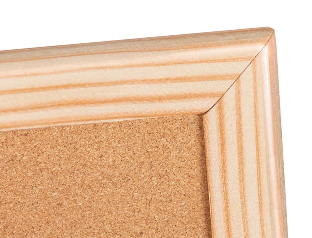 Pizarra corcho q-connect 40x30 cm marco de madera