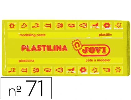 Plastilina Jovi 71 tamaño mediano, pastilla de 150 g en 12 colores · Amarillo oscuro