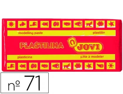 Plastilina Jovi 71 tamaño mediano, pastilla de 150 g en 12 colores · Rubí