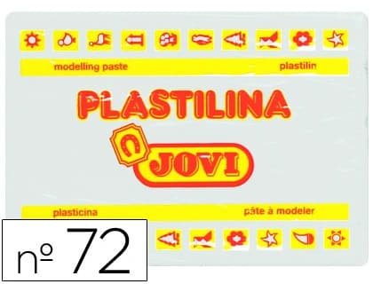 Plastilina Jovi 72 tamaño grande, pastilla de 350 g en 13 colores · Blanco