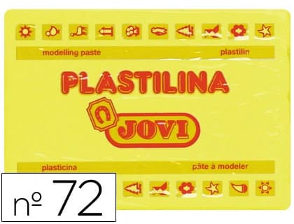Plastilina Jovi 72 tamaño grande, pastilla de 350 g en 13 colores · Amarillo