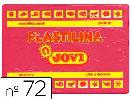 Plastilina Jovi 72 tamaño grande, pastilla de 350 g en 13 colores · Rubí