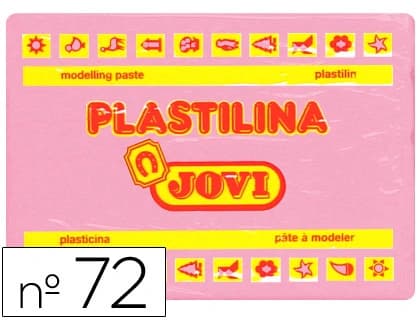 Plastilina Jovi 72 tamaño grande, pastilla de 350 g en 13 colores · Rosa