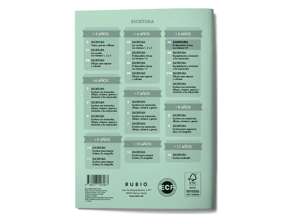 Cuaderno rubio caligrafia nº 05