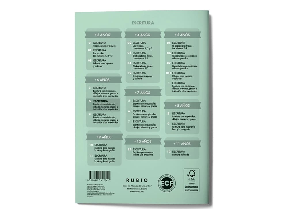 Cuaderno rubio caligrafia nº 3