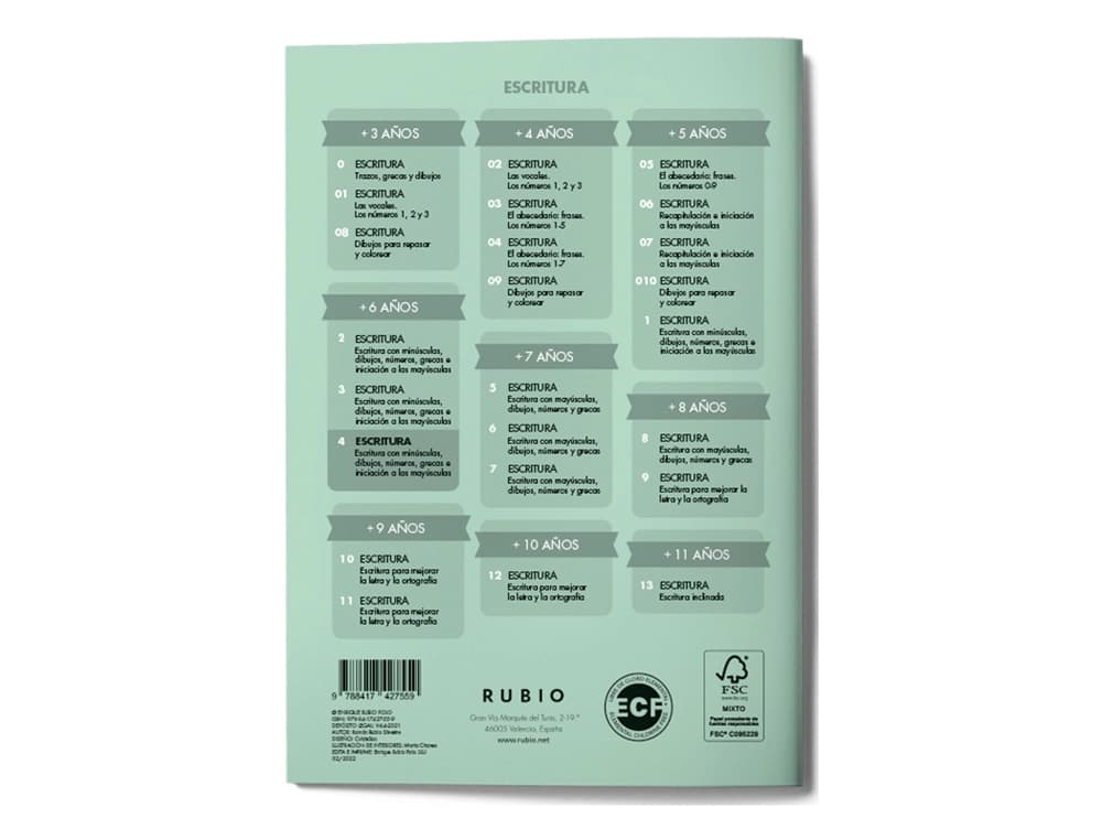 Cuaderno rubio caligrafia nº 4