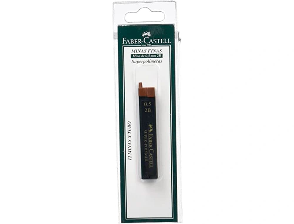 Minas faber grafito 9065 0,5 mm hb estuche de 12 minas