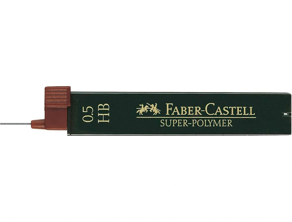 Minas faber grafito 9065 0,5 mm hb estuche de 12 minas