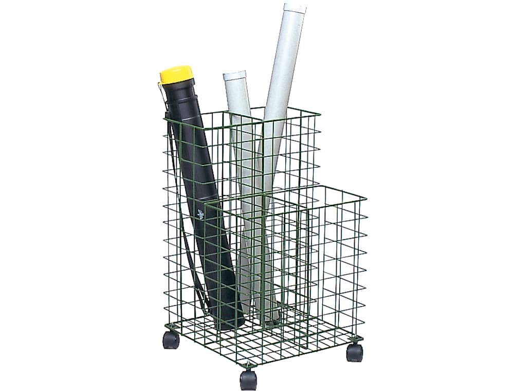 Carrito portaplanos 209 metalico con ruedas color negro 700x400x400 mm