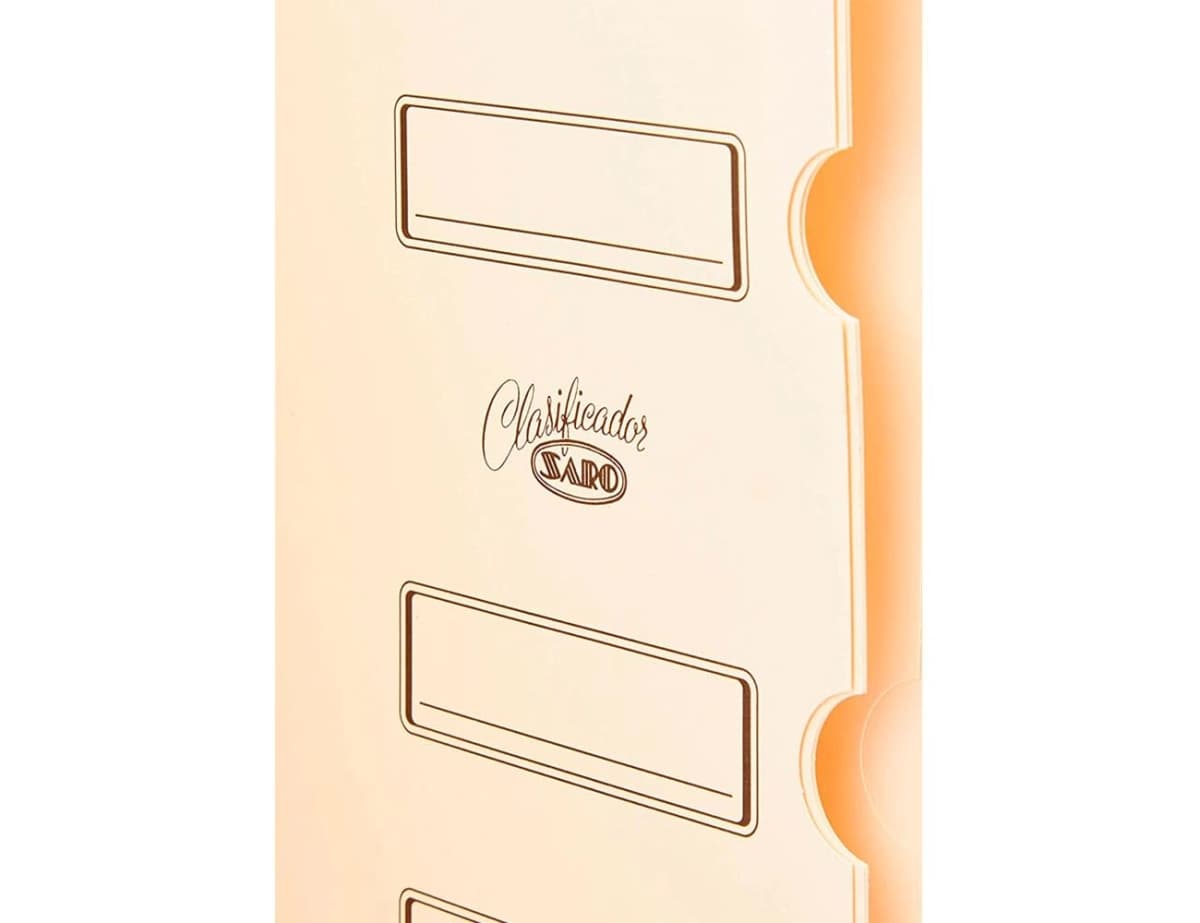Carpeta clasificadora Saro folio de cartón compacto con 12 departamentos – Verde