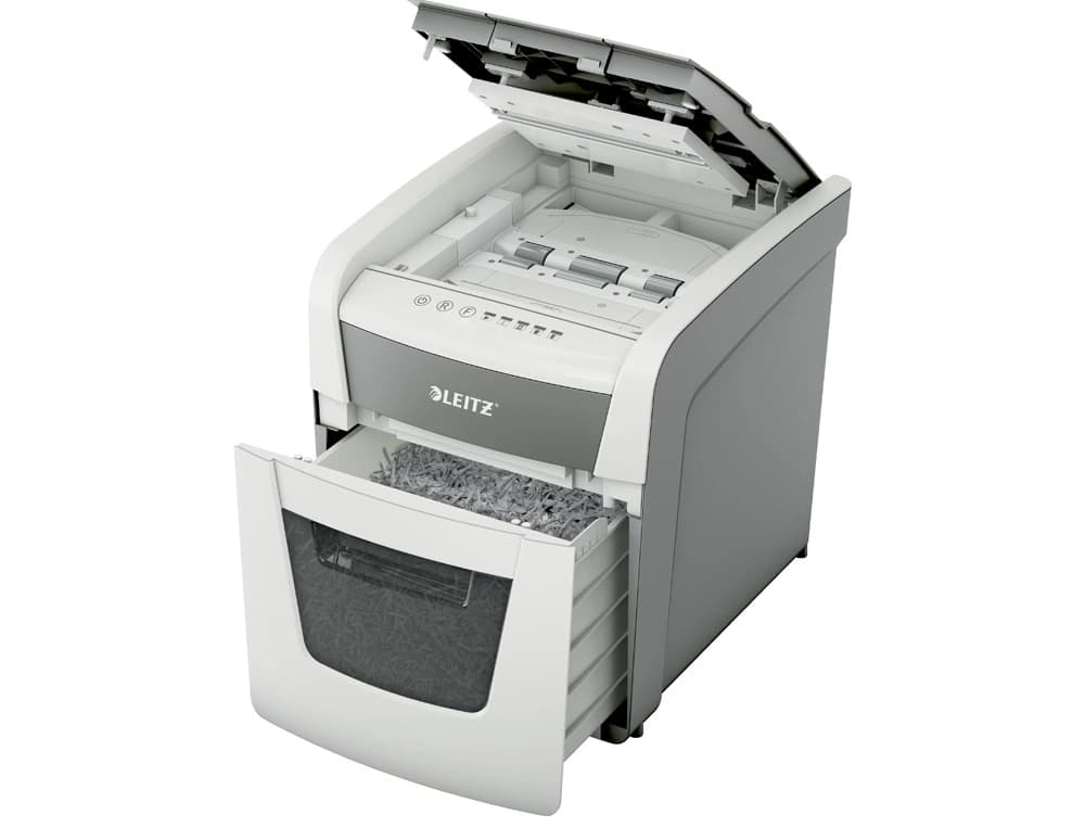 Destructora de documentos leitz iq auto+ office 50 capacidad de corte 50 hojas destruye grapas y clips