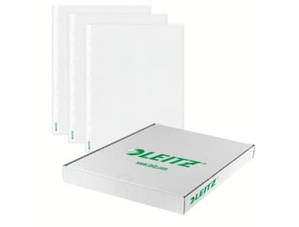 Funda multitaladro leitz con fuelle din a4 con refuerzo 170 mc cristal pack de 10 unidades