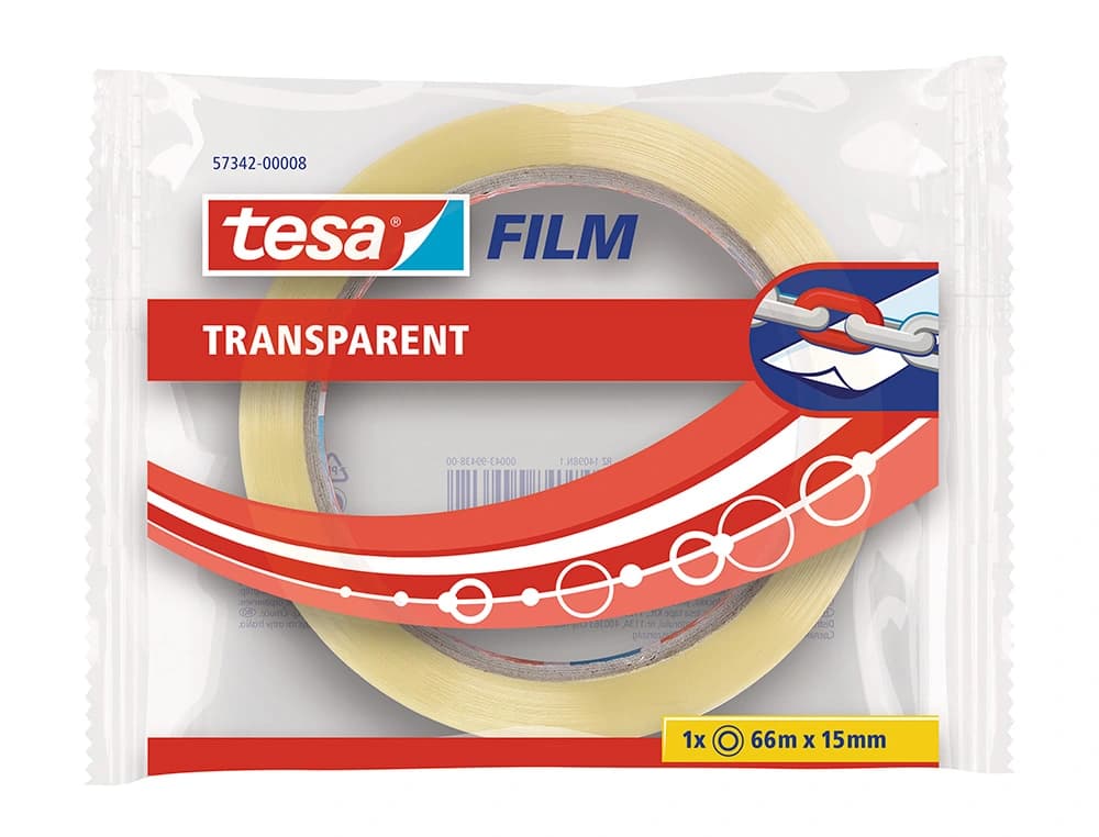 Cinta adhesiva tesa practic 66 mt x 15 mm
