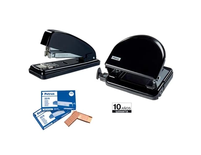 Grapadora Petrus 226, capacidad de 30 hojas – Negro