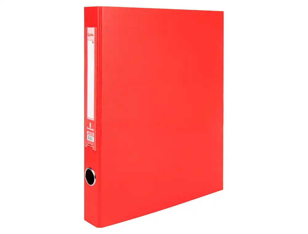 Módulo Liderpapel de 4 archivadores tamaño folio con 2 anillas mixtas de 25 mm – Rojo