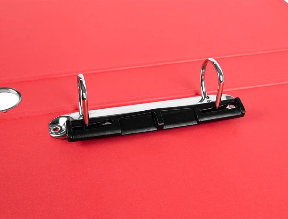 Módulo Liderpapel de 4 archivadores tamaño folio con 2 anillas mixtas de 25 mm – Rojo