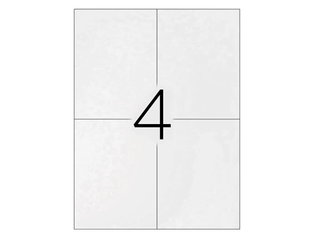 Etiqueta adhesiva q-connect kf10660 tamaño 105x148,5 mm fotocopiadora laser ink-jet caja con 100 hojas din a4