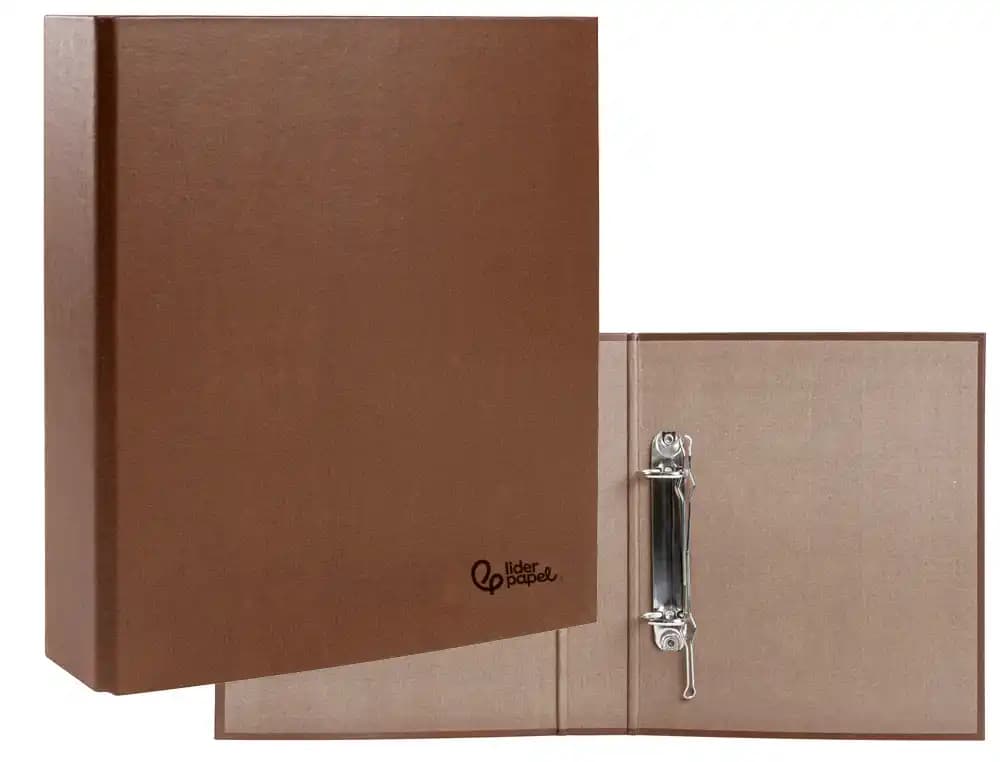 Carpeta de 2 anillas 25mm mixtas liderpapel carton forrado compresor plastico