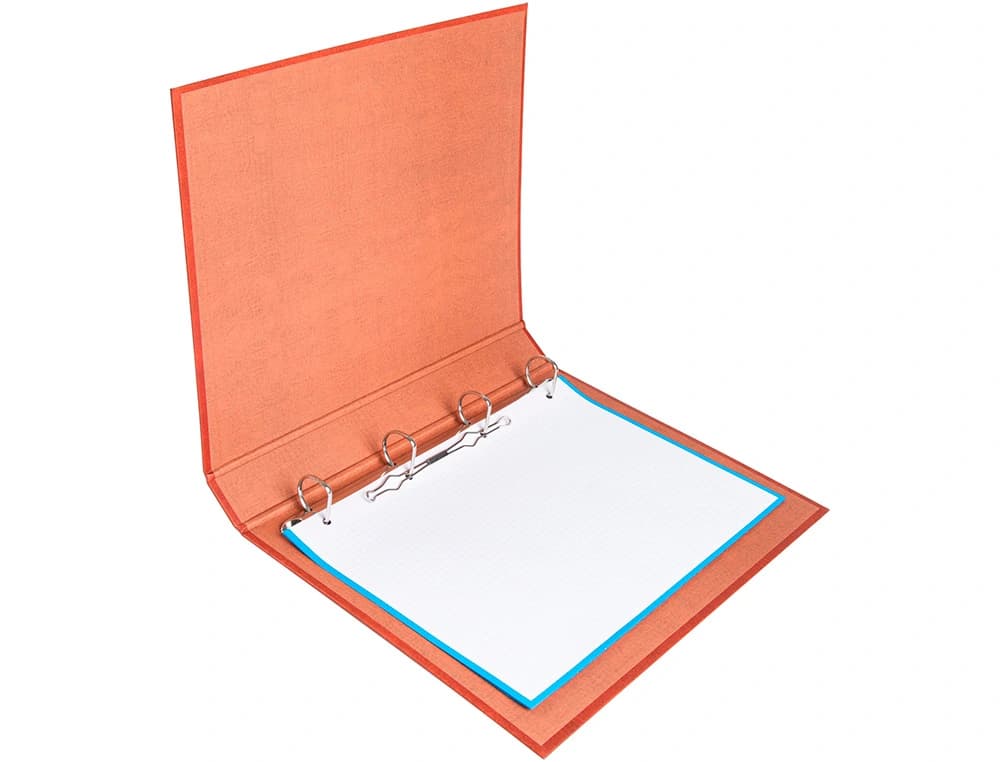 Carpeta de 4 anillas 25mm mixtas liderpapel folio carton forrado paper coat