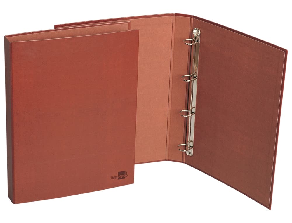 Carpeta de 4 anillas 25mm mixtas liderpapel folio carton forrado paper coat