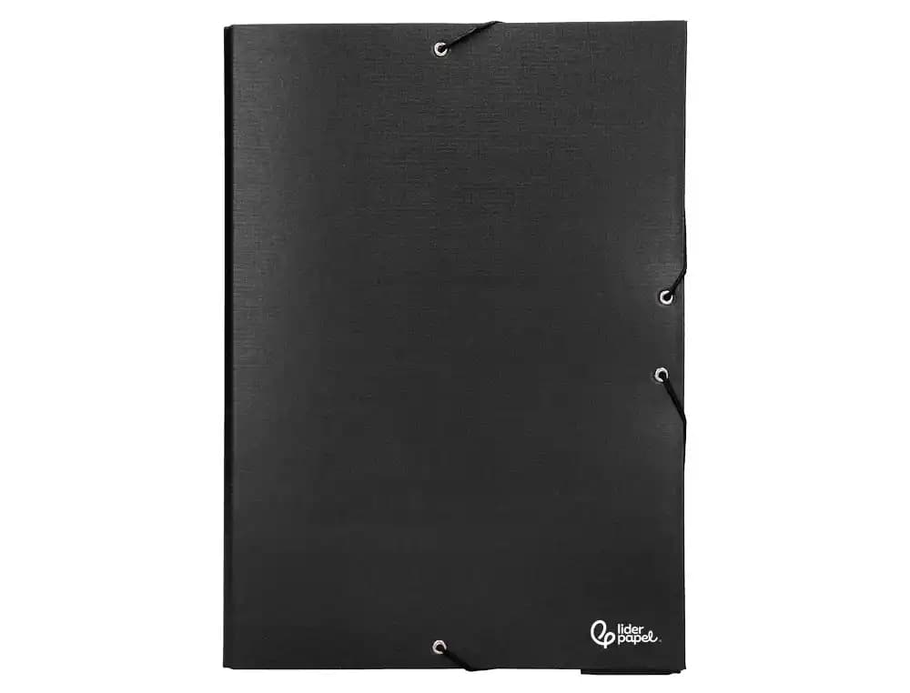 Carpeta de proyectos Liderpapel tamaño folio de cartón forrado – Negro