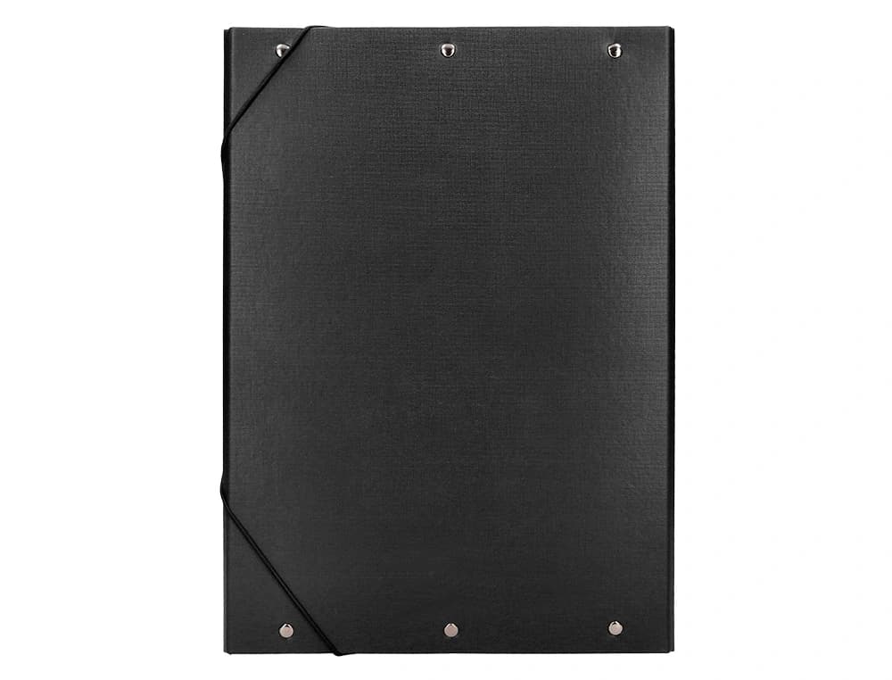 Carpeta de proyectos Liderpapel tamaño folio de cartón forrado – Negro