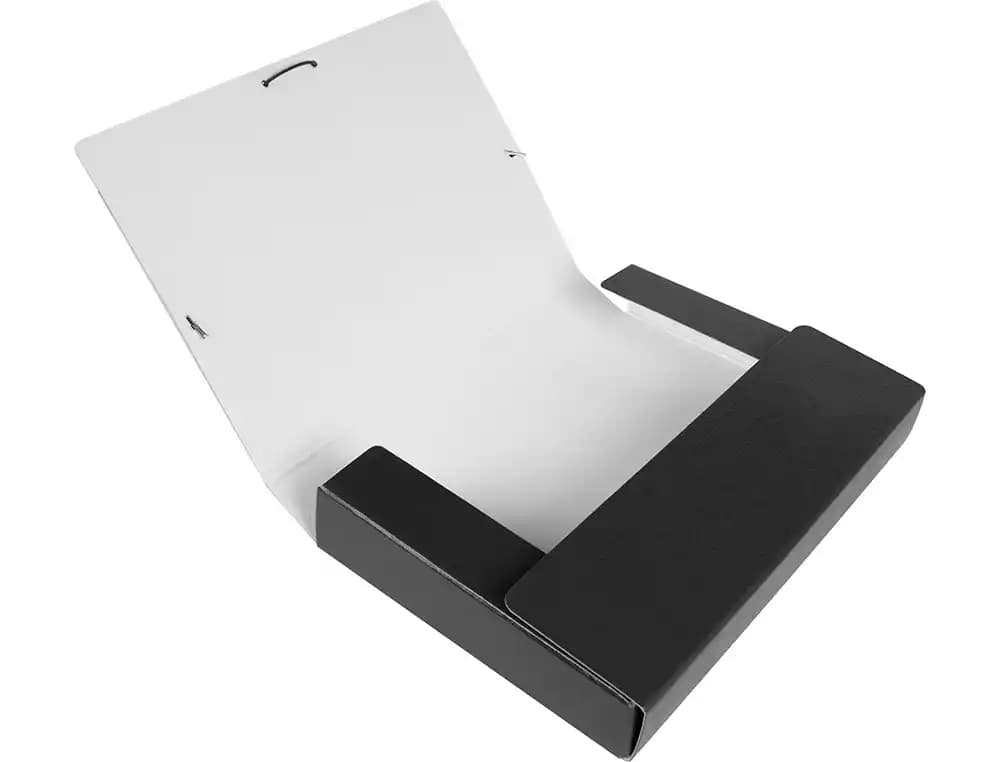 Carpeta de proyectos Liderpapel tamaño folio de cartón forrado – Negro