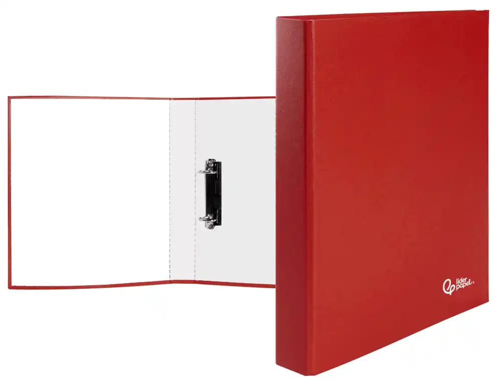 Carpeta de 2 anillas 25mm mixtas liderpapel folio carton forrado paper coat compresor plastico