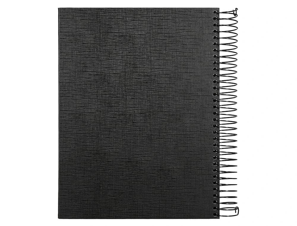 Cuaderno espiral liderpapel a5 micro papercoat tapa forrada 140h 75gr cuadro5mm 5 banda s 6 taladros