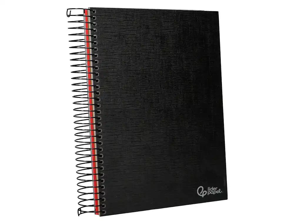 Cuaderno espiral liderpapel a5 micro papercoat tapa forrada 140h 75gr cuadro5mm 5 banda s 6 taladros