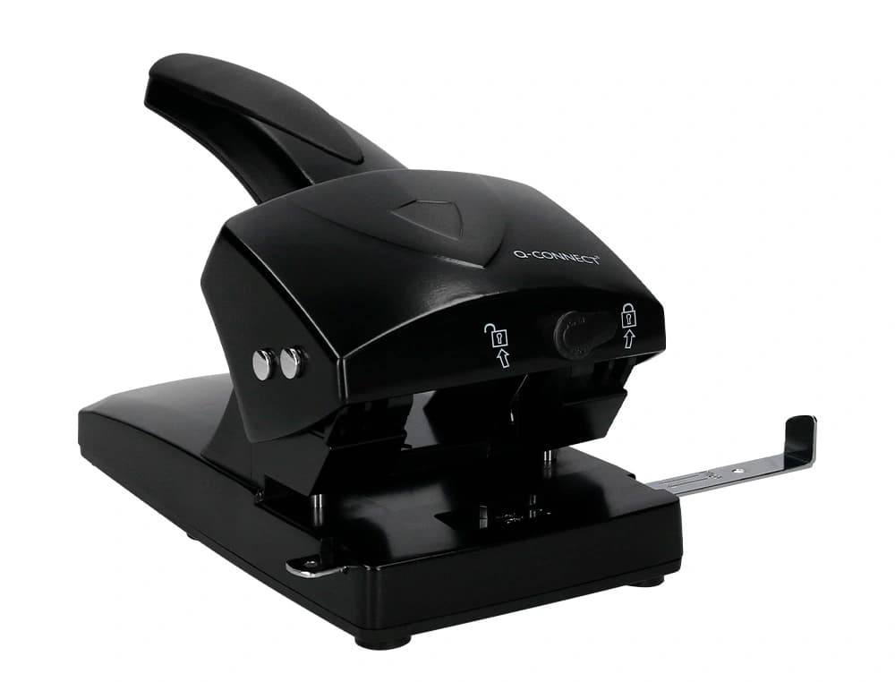 Taladrador q-connect kf01237 negro abertura 6,5 mm capacidad 65 hojas