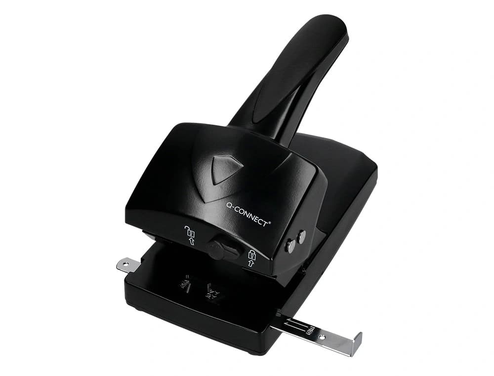 Taladrador q-connect kf01237 negro abertura 6,5 mm capacidad 65 hojas