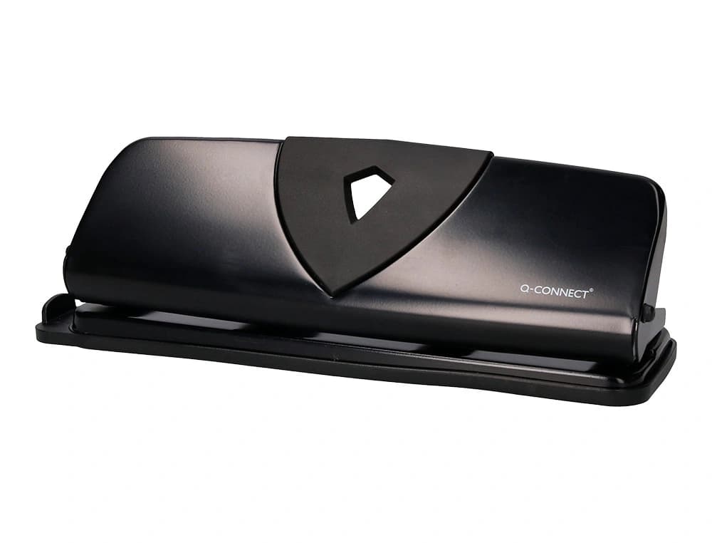 Taladrador q-connect kf01238 negro 4 taladros abertura 1,6 mm capacidad 16 hojas