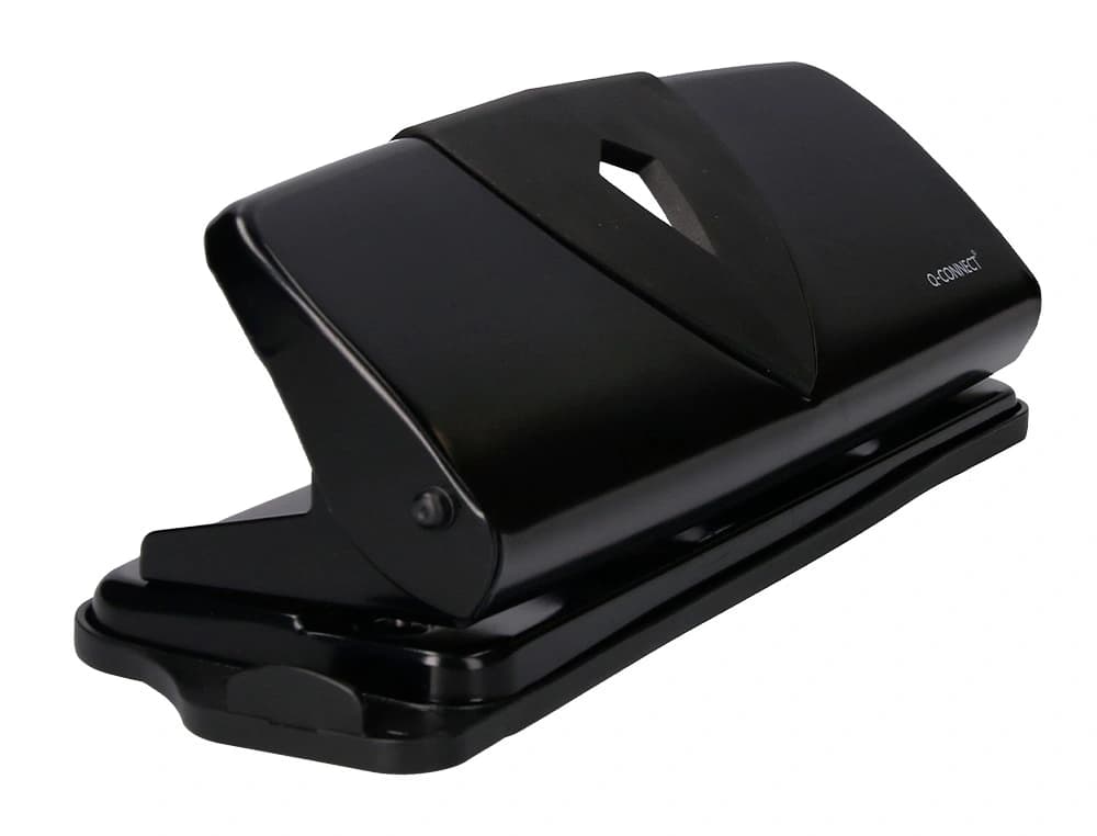 Taladrador q-connect kf01238 negro 4 taladros abertura 1,6 mm capacidad 16 hojas