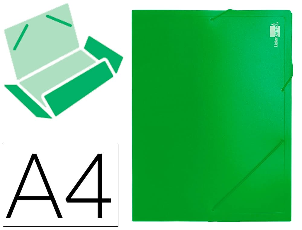 Liderpapel Carpeta liderpapel portadocumentos 36903 polipropileno dina4 verde lomo 50 mm