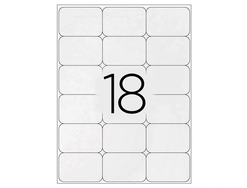 Etiqueta adhesiva q-connect kf01583 tamaño 66x46,6 mm fotocopiadora laser ink-jet caja con 100 hojas din a4