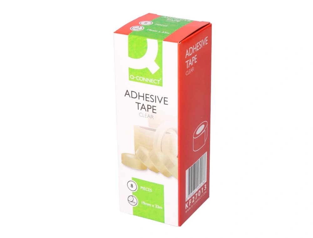 Cinta adhesiva q-connect transparente 33 m x 19 mm