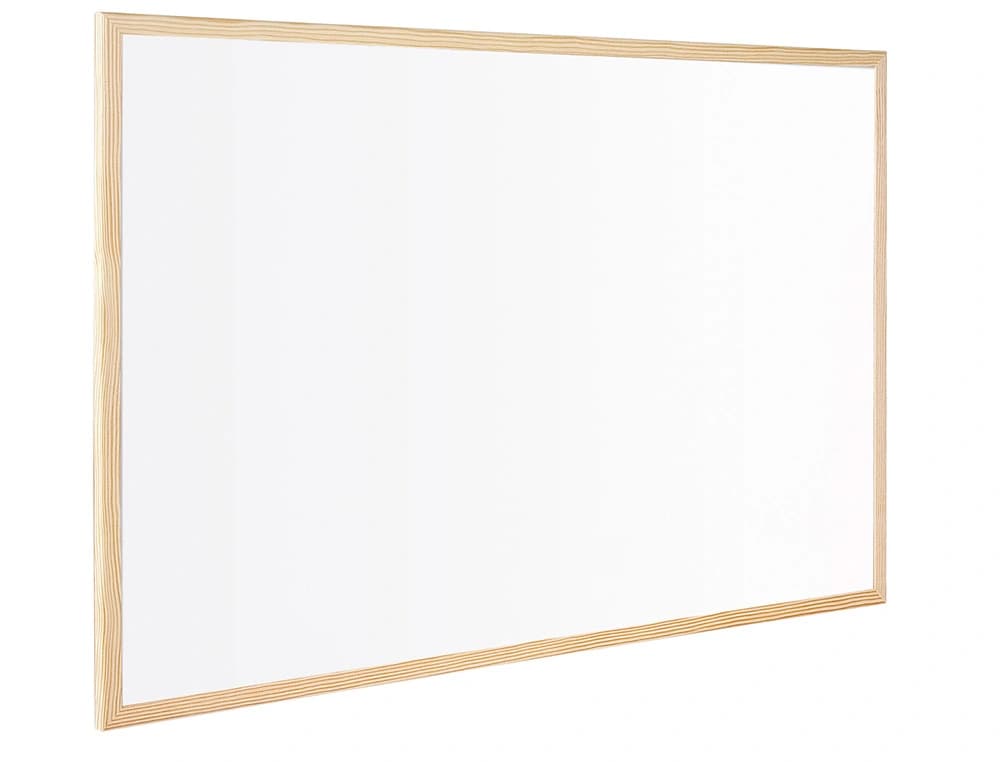 Pizarra blanca q-connect melamina marco de madera 40x30 cm
