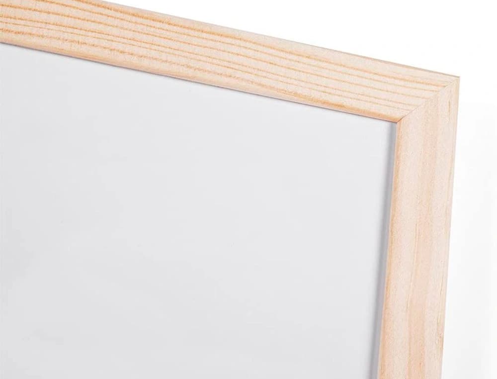 Pizarra blanca q-connect melamina marco de madera 60x40 cm