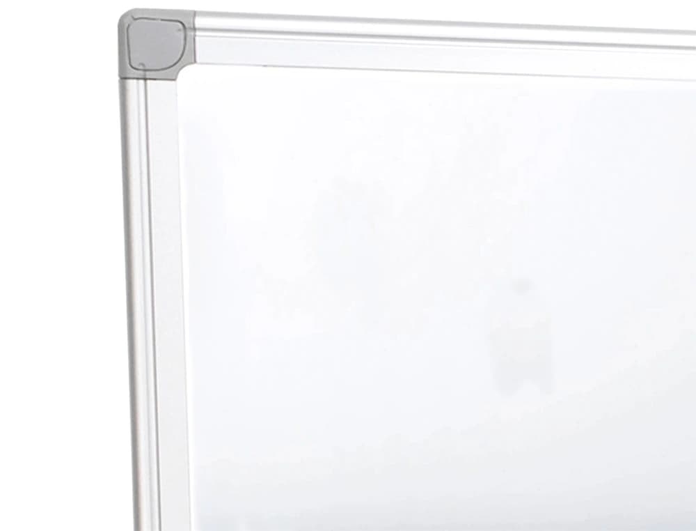 Pizarra blanca q-connect melamina marco de aluminio 60x45 cm