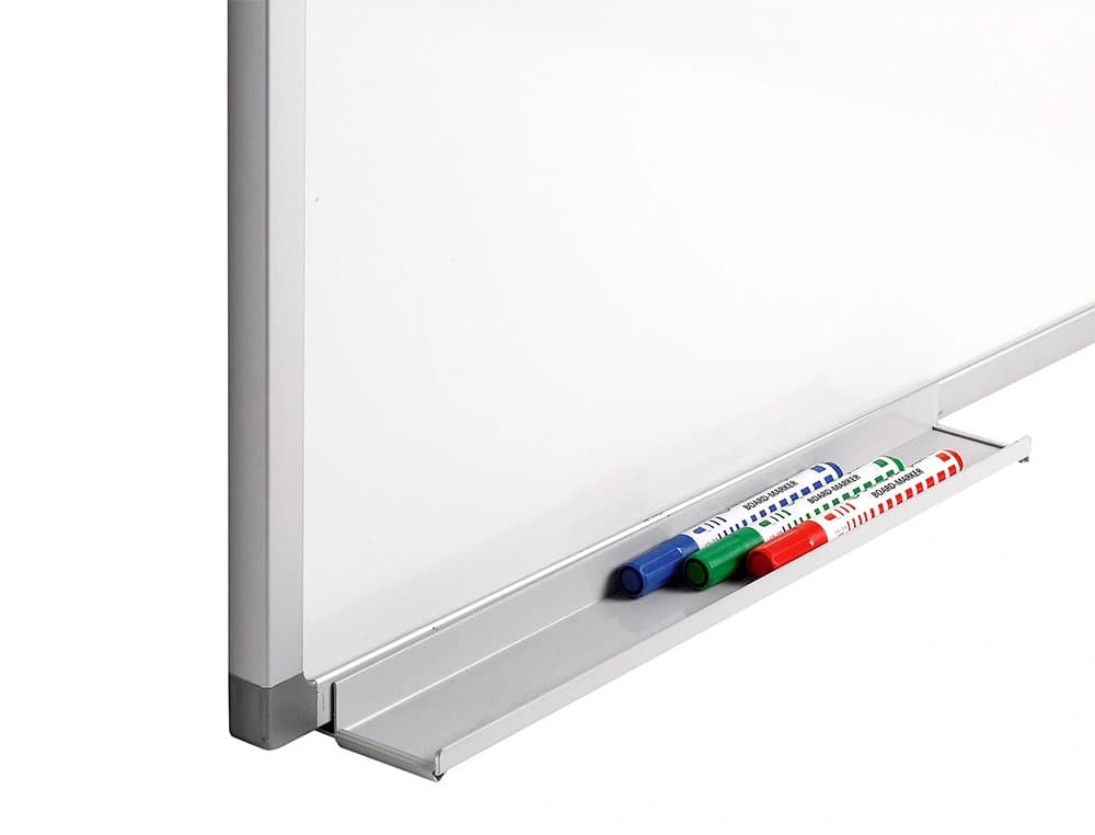 Pizarra blanca q-connect melamina marco de aluminio 180x90 cm