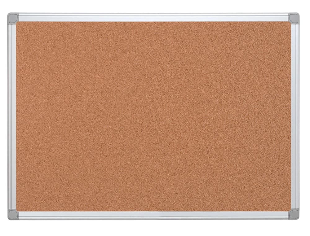 Pizarra corcho q-connect marco de aluminio 90x60 cm