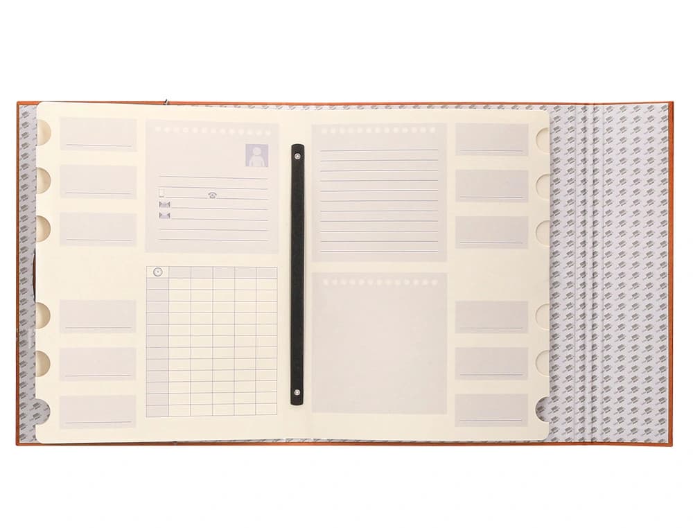 Carpeta clasificadora Liderpapel folio prolongado de cartón forrado con 12 departamentos – Naranja