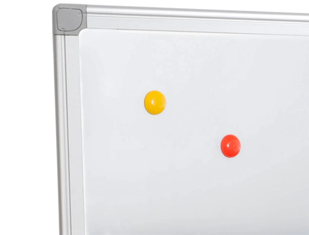 Pizarra blanca q-connect lacada magnetica marco de aluminio 90x60 cm